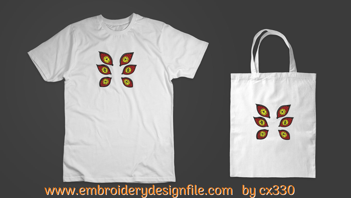 Kokushibou eye emboidery design file