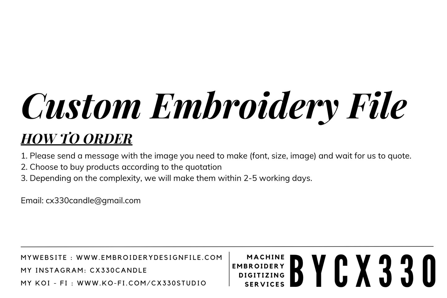 1$ Custom Embroidery File / Custom logo embroidery price from 1$