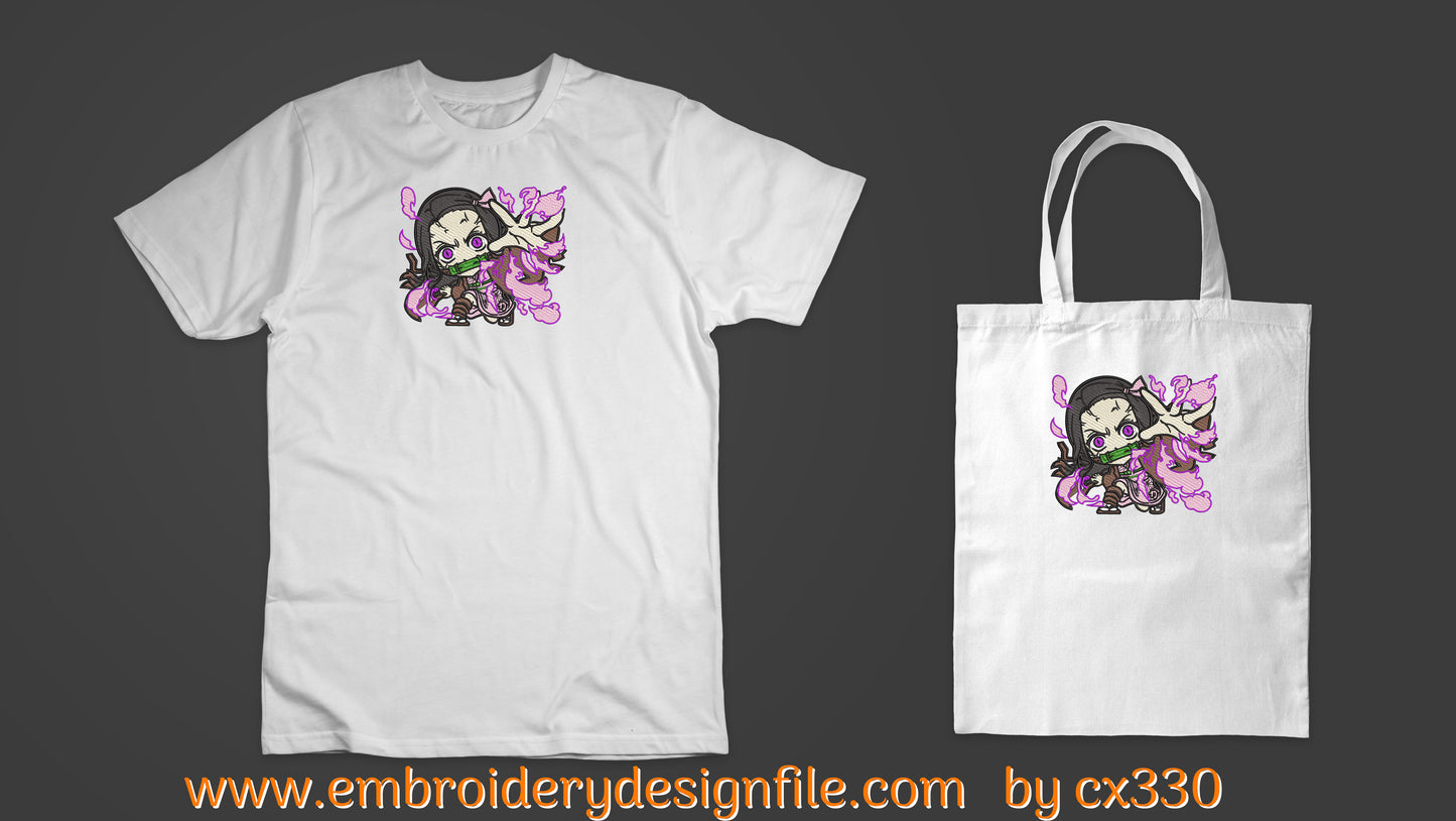 Nezuko Demon Slayer emboidery design file