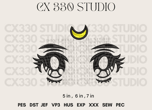 Sailor moon usagi eye embroidery design file