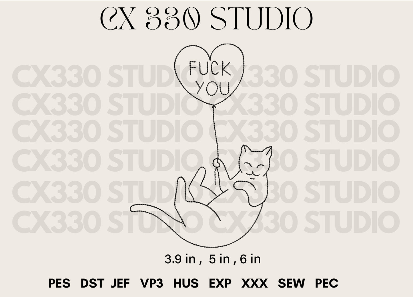 Fuck you embroidery design file