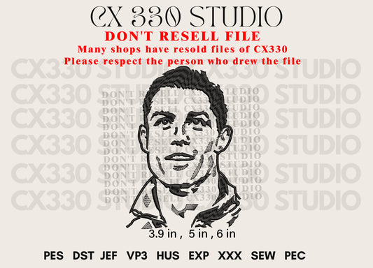 Ronaldo embroidery pes