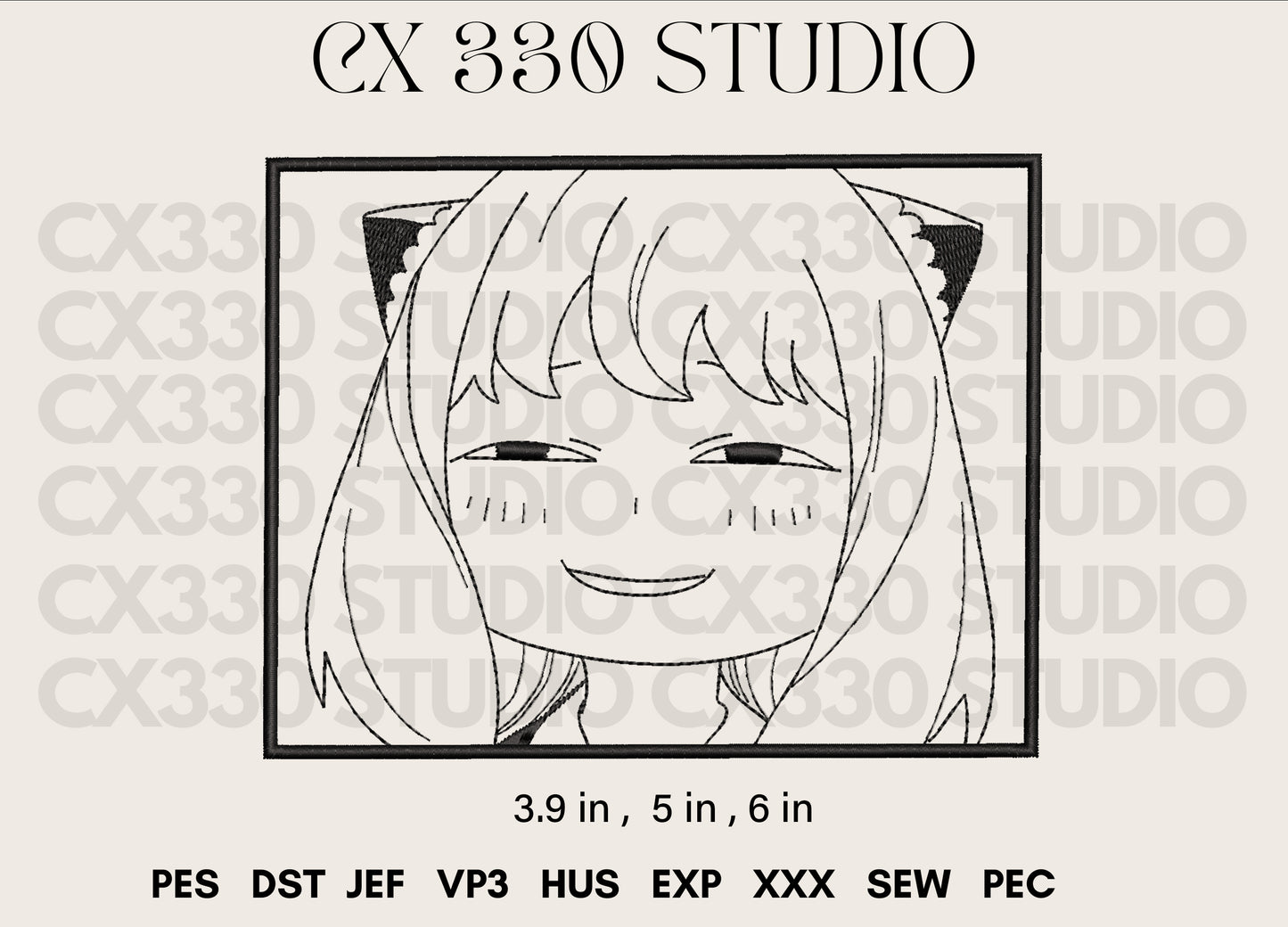 Machine Embroidery Design File for Anya Forger Spy X Family