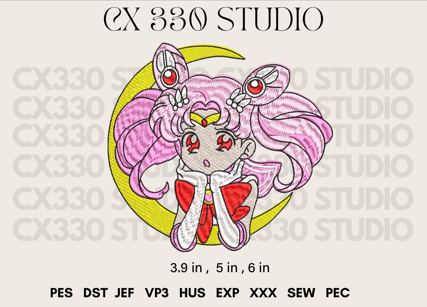 Sailor Chibi Moon embroidery