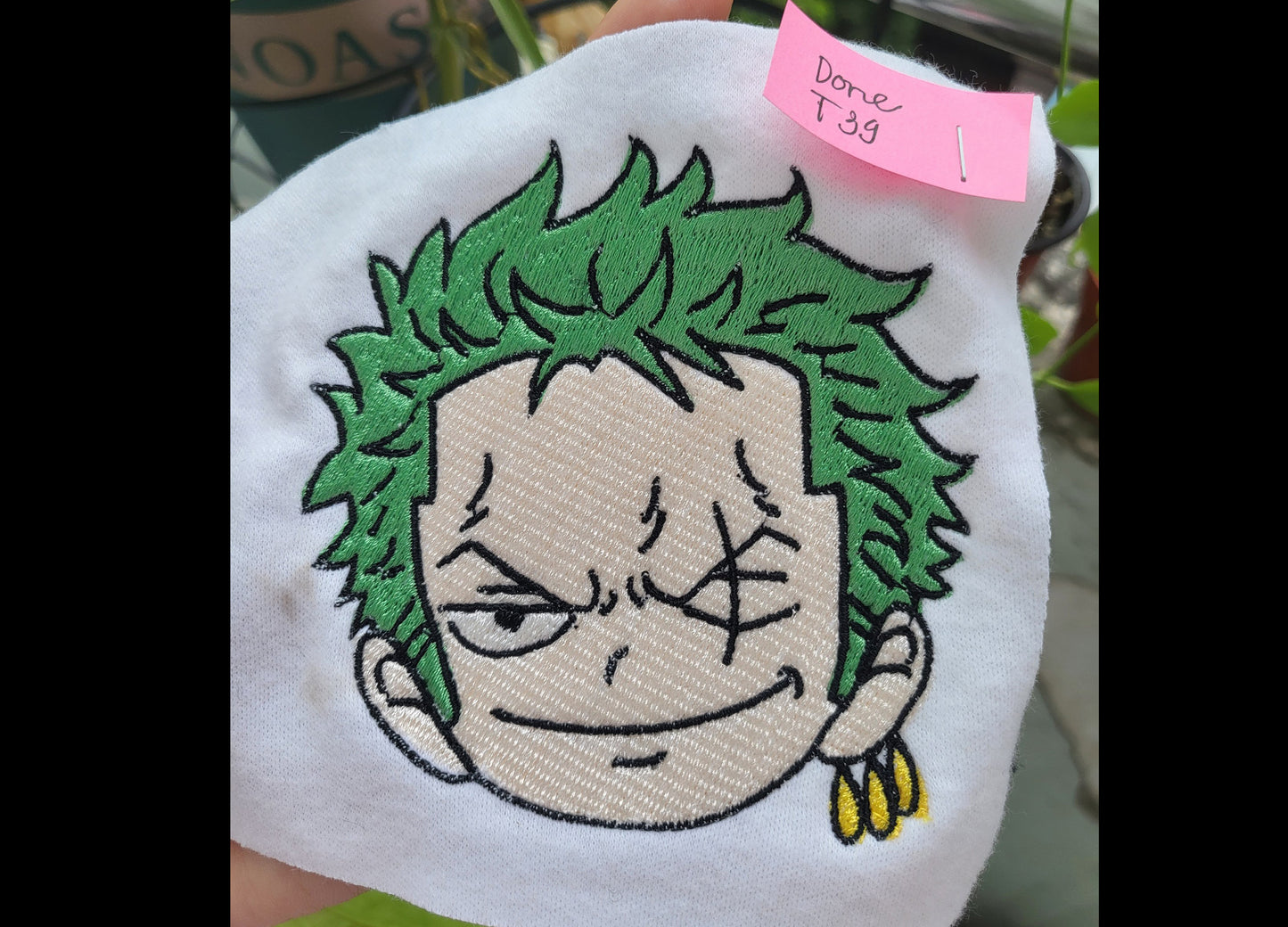 Roronoa Zoro Embroidery Design file.