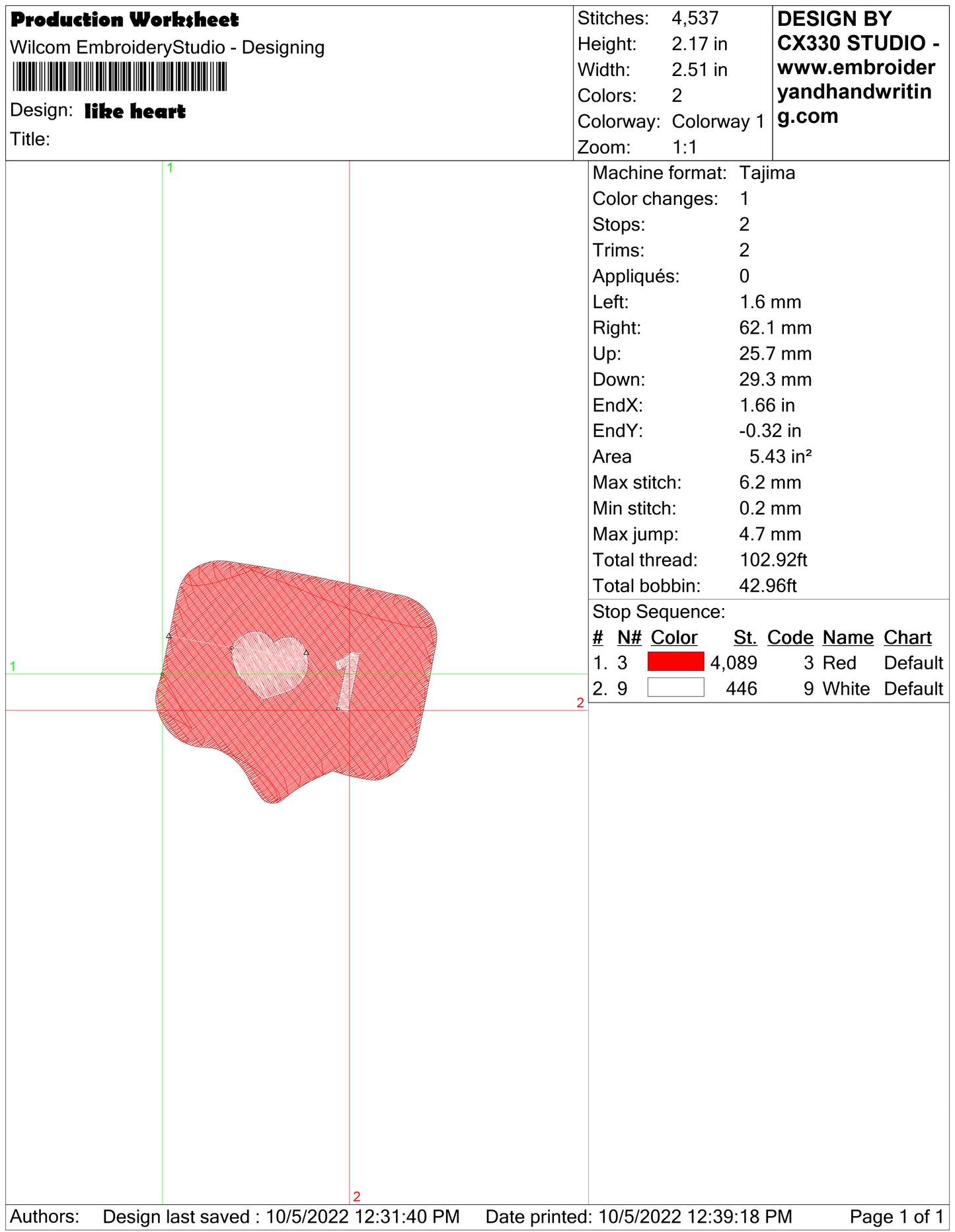 Like Heart Embroidery