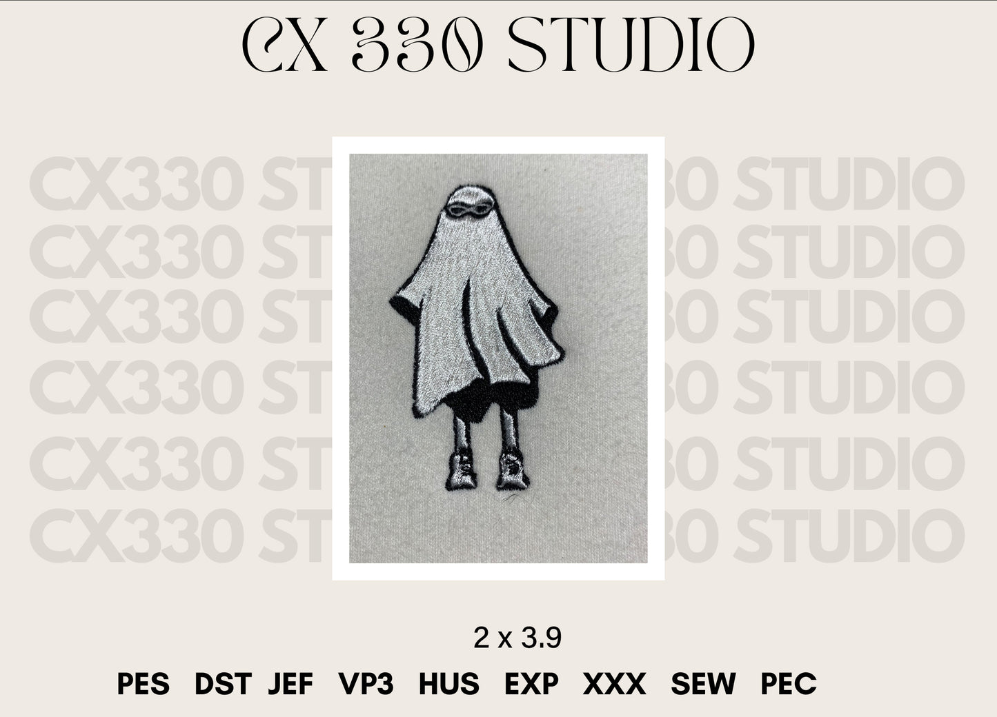 Machine Embroidery Design File for A Ghost Story Embroidery Design