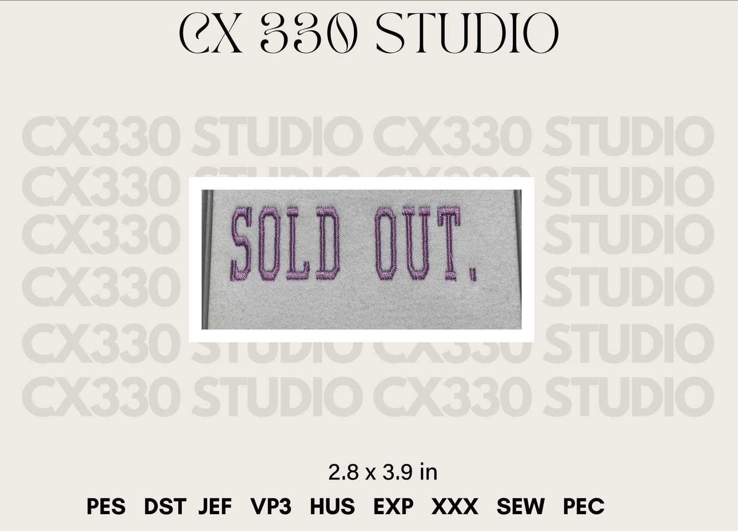 SOLD OUT Typography Font Embroidery
