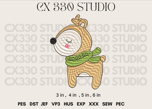 Reindeer Embroidery Design