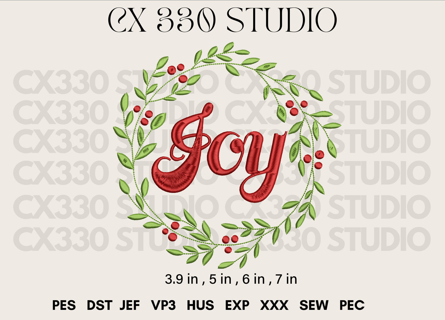 Wreath Embroidery Design