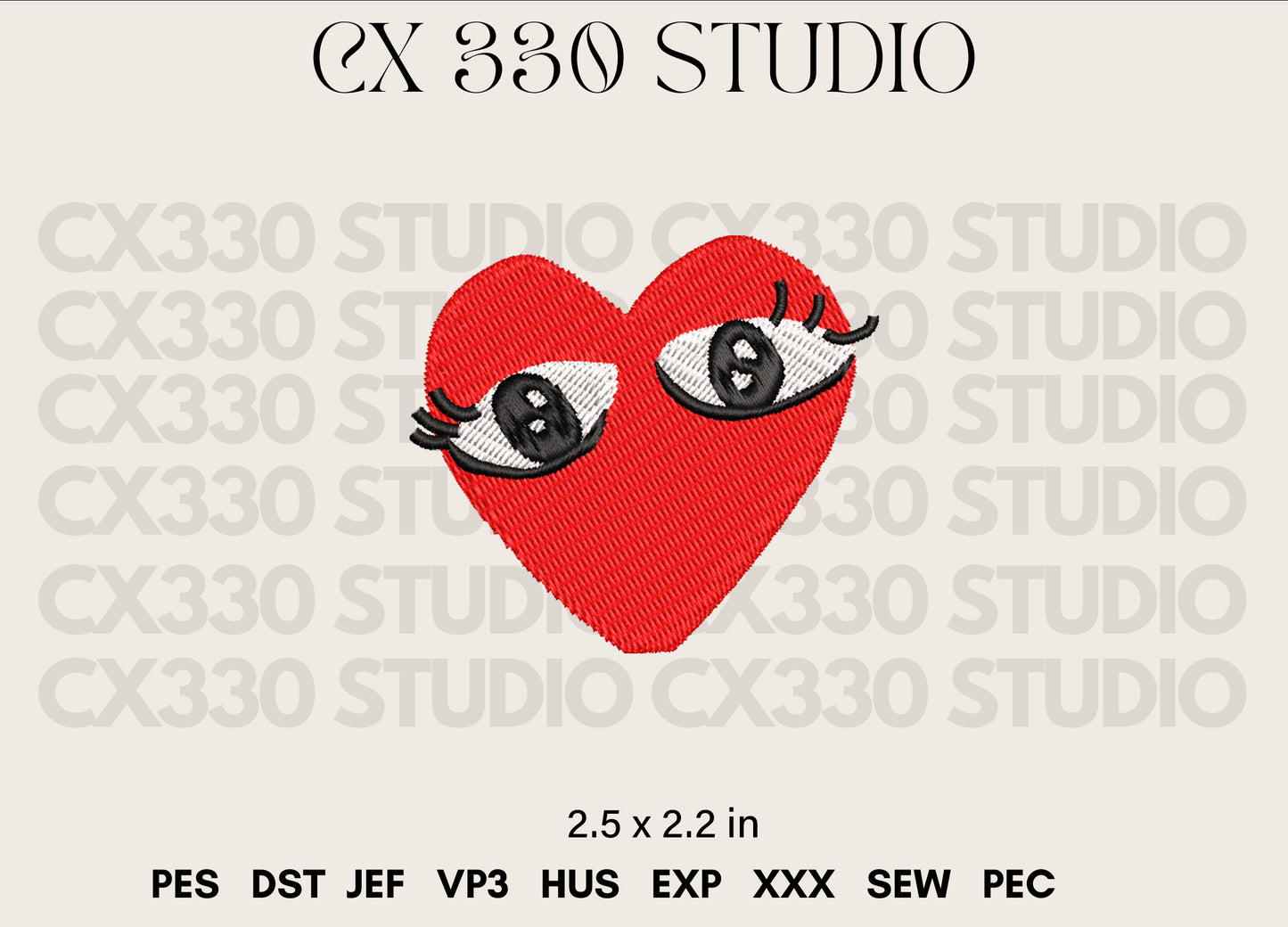 Comme Des Garcons Embroidery Design | Machine Embroidery File