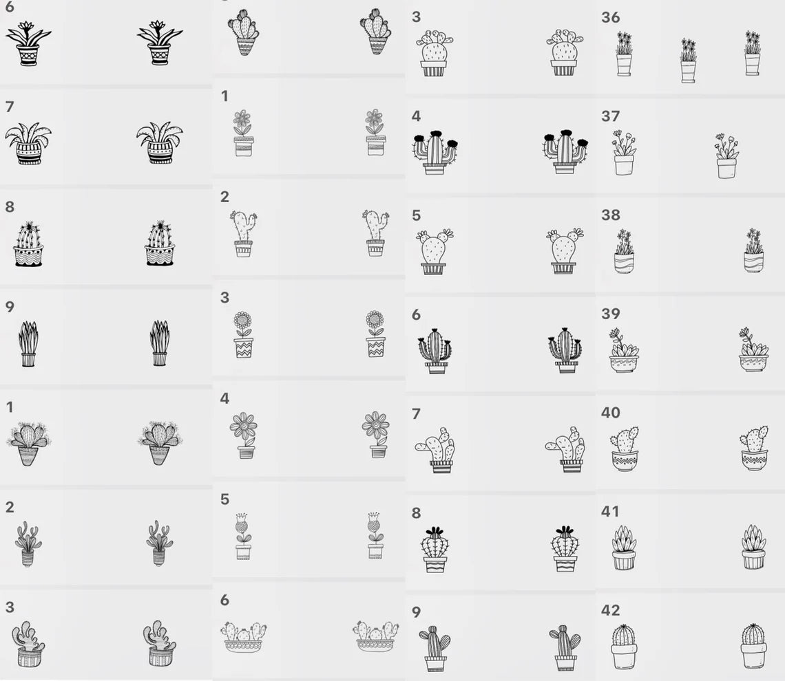 z 450+ Procreate Cacti Brushset Procreate