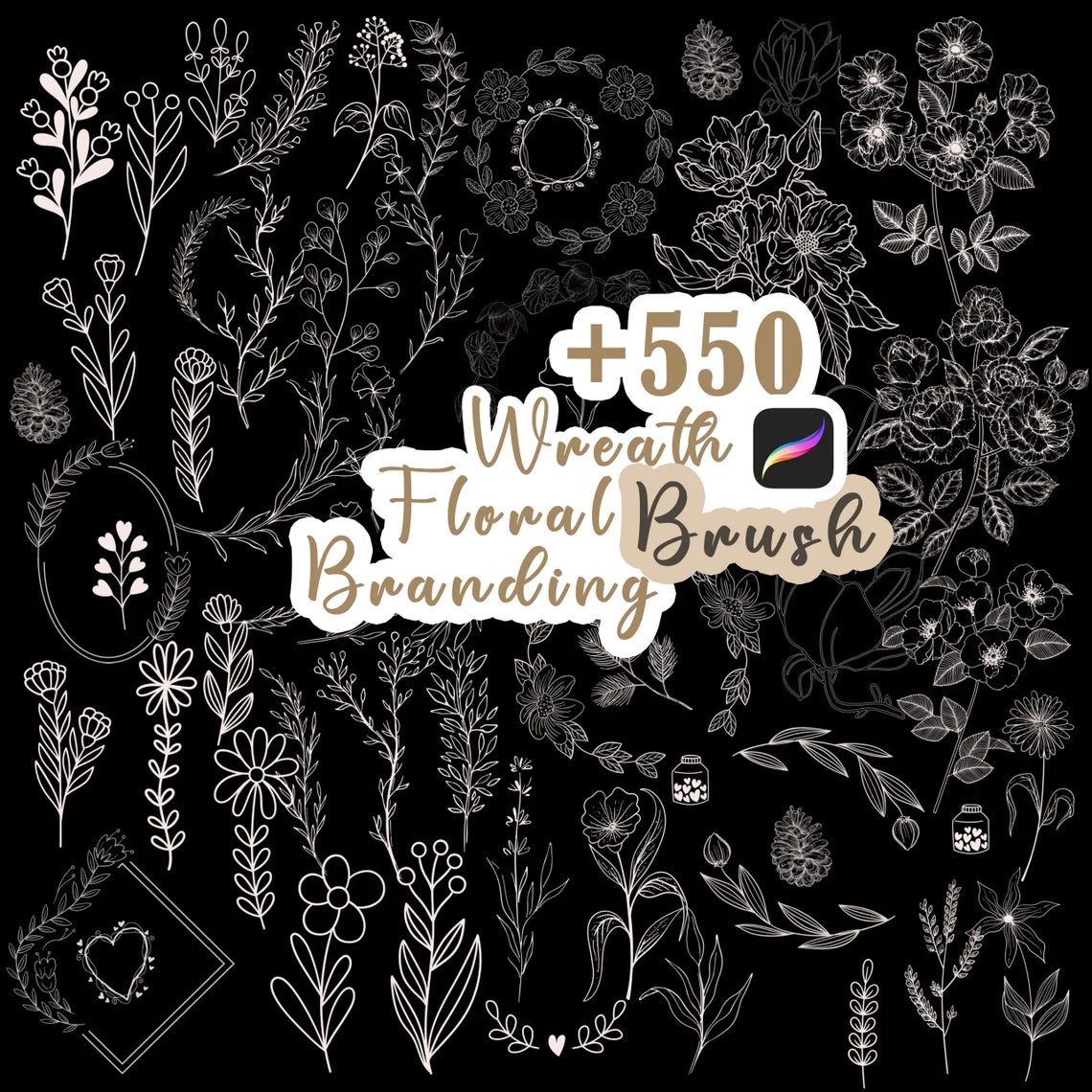 z 3200+ Floral Botanical Procreate Brushes