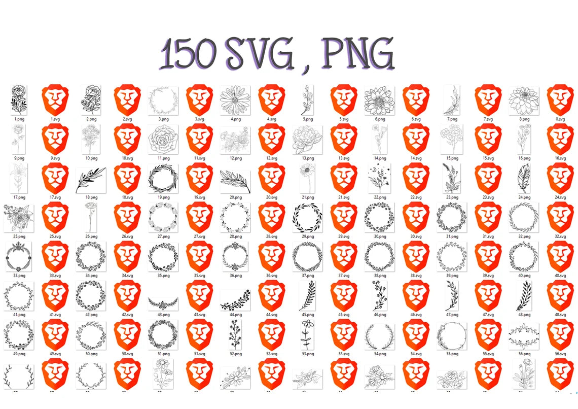 Flower Wreath Svg, Circle Border Svg