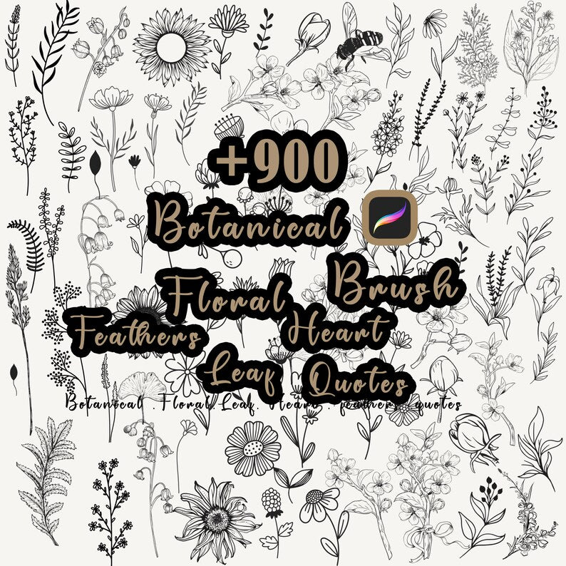 z 3200+ Floral Botanical Procreate Brushes