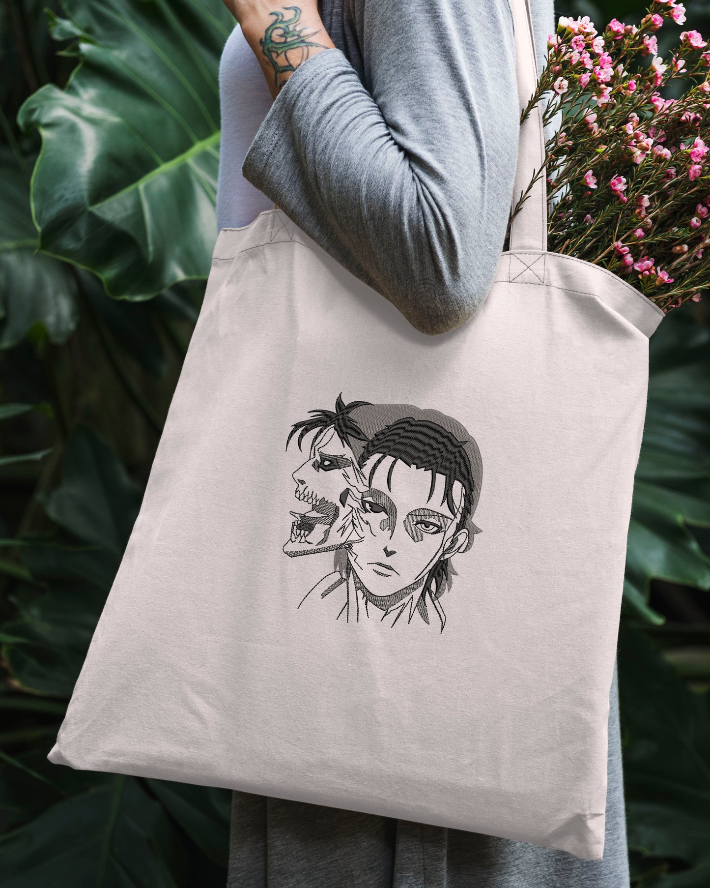 Eren Yeager attack on titan embroidery design file