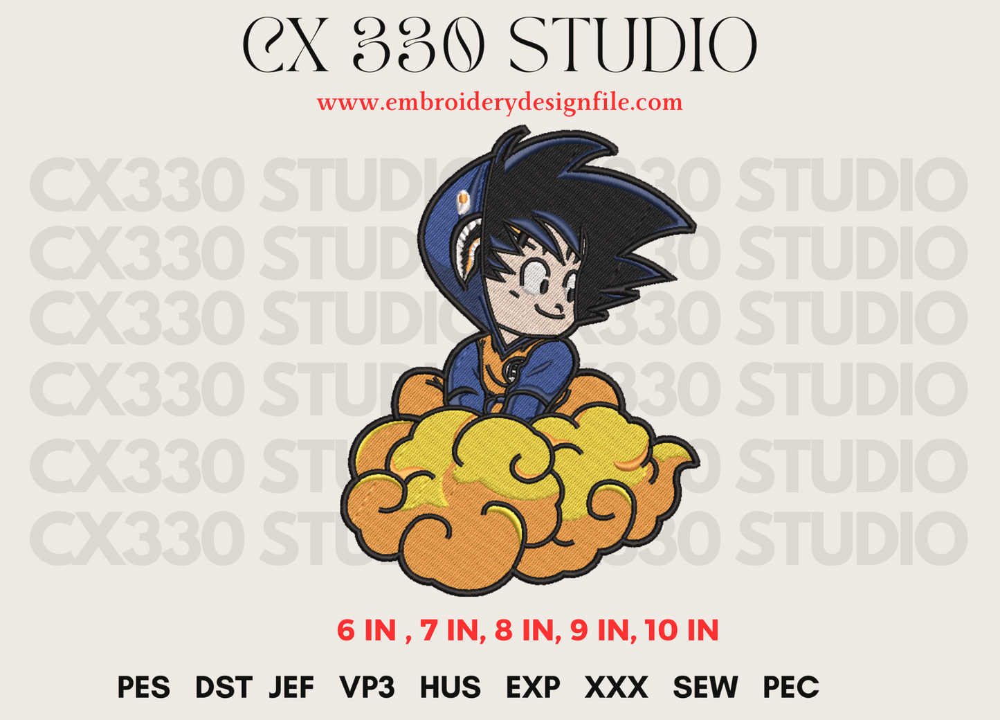 Son Goku Dragon Ball embroidery file