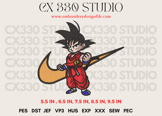 Son Goku Dragon Ball embroidery file