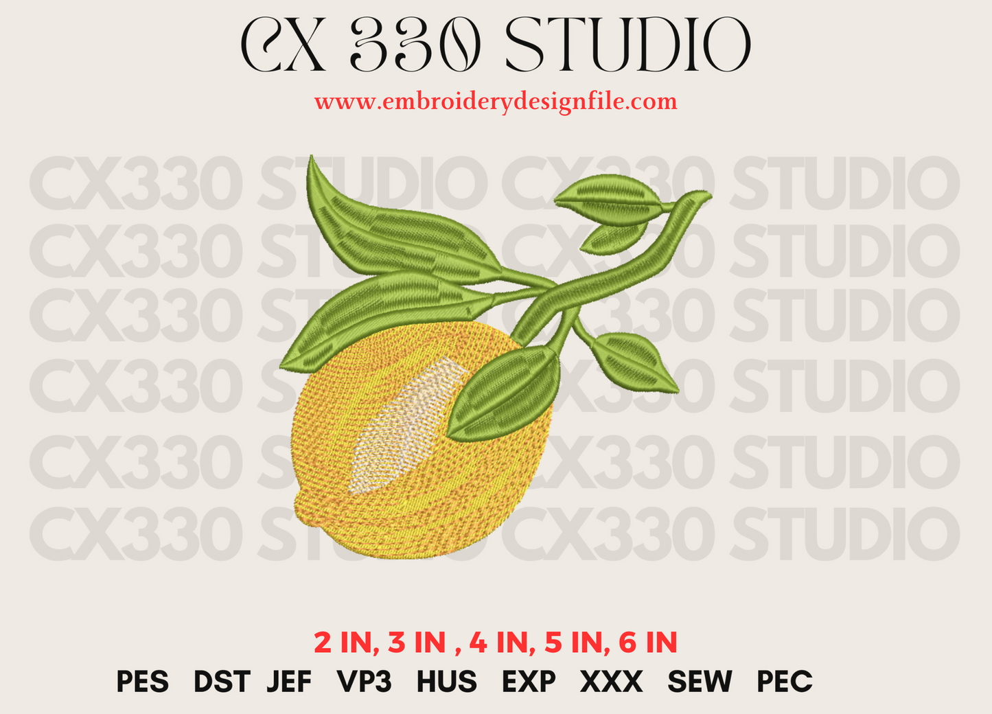 Lemon Machine Embroidery File design