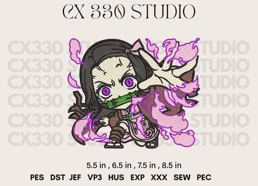 Nezuko Demon Slayer emboidery design file