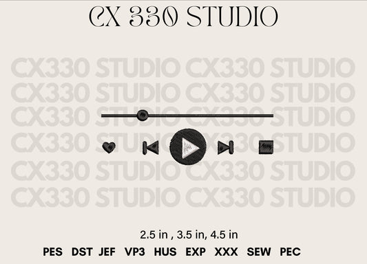 Music Player embroidery file