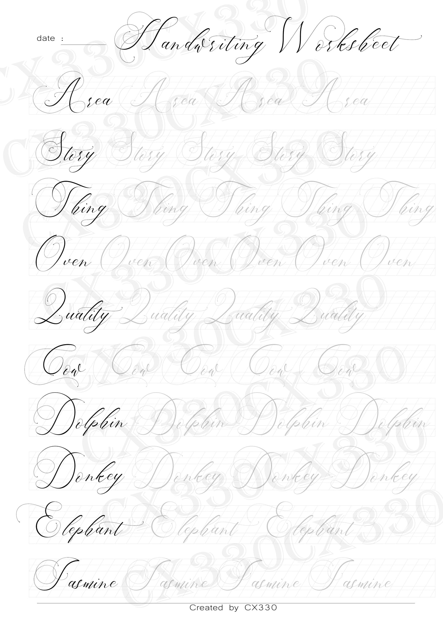 Handlettering Practice Sheets Practice Worksheets