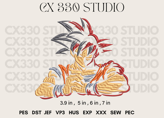 Son Goku Dragon Ball embroidery file