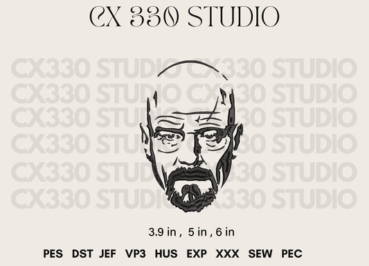 Breaking Bad Walter White Machine Embroidery Design | Embroidery File