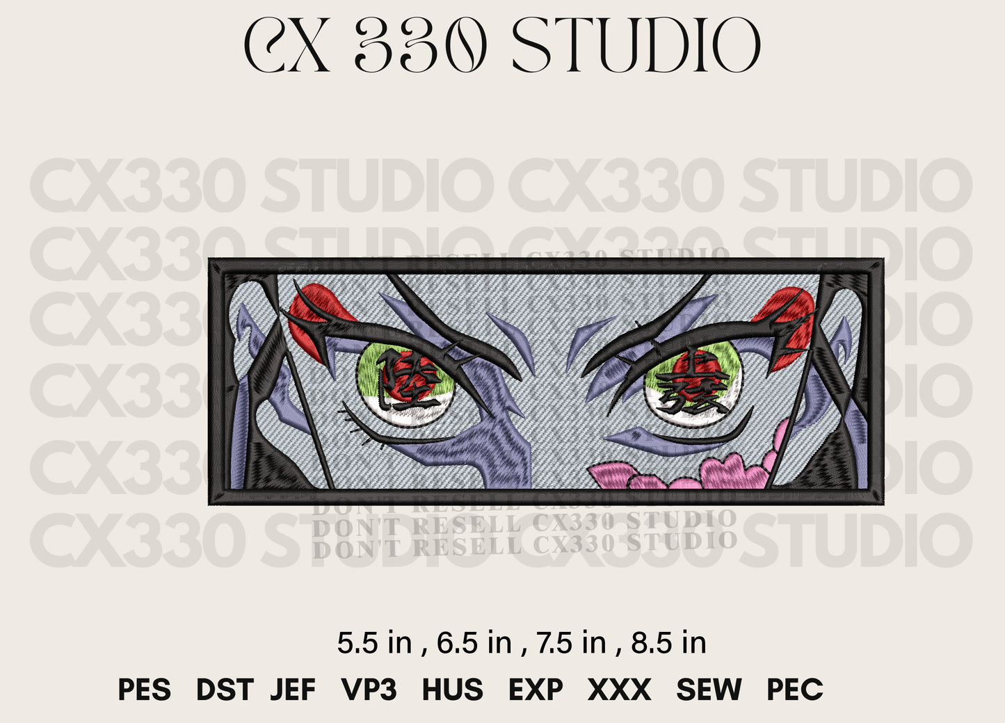 Daki and Gyutaro Demon Slayer Embroidery File for Embroidery Machines