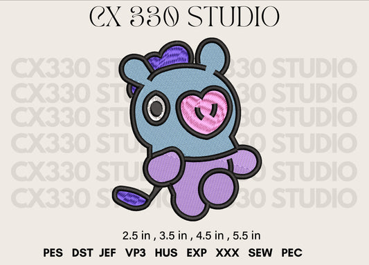 Mang bt21 embroidery design