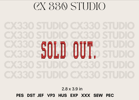 SOLD OUT Typography Font Embroidery