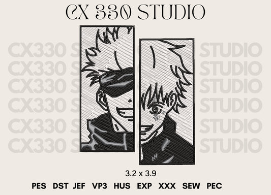 Jujutsu Kaisen Satoru Gojo Itadori Yuji Embroidery Designs File