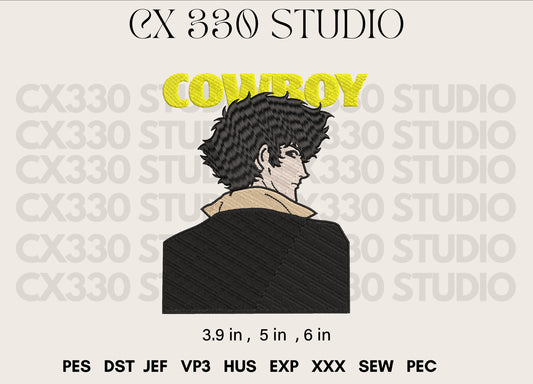 Cowboy Bebop Spike Embroidery File | Machine Embroidery Design