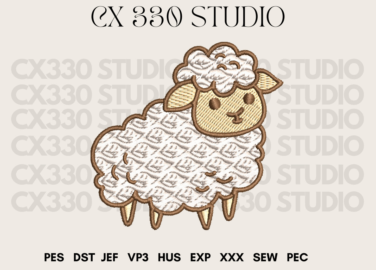 Sheep embroidery design