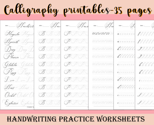 Handlettering Practice Sheets Practice Worksheets