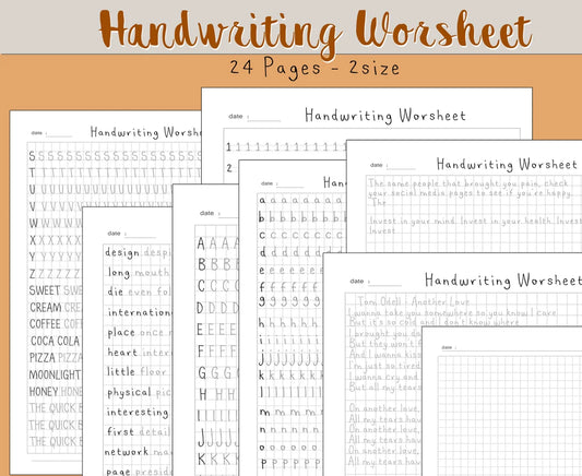 Handwriting Practice Sheets, handwriting worksheet