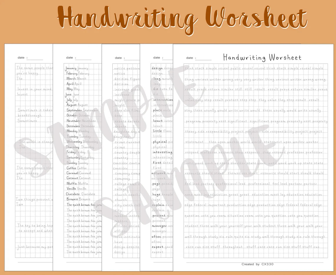 Handwriting Practice Sheets, handwriting worksheet